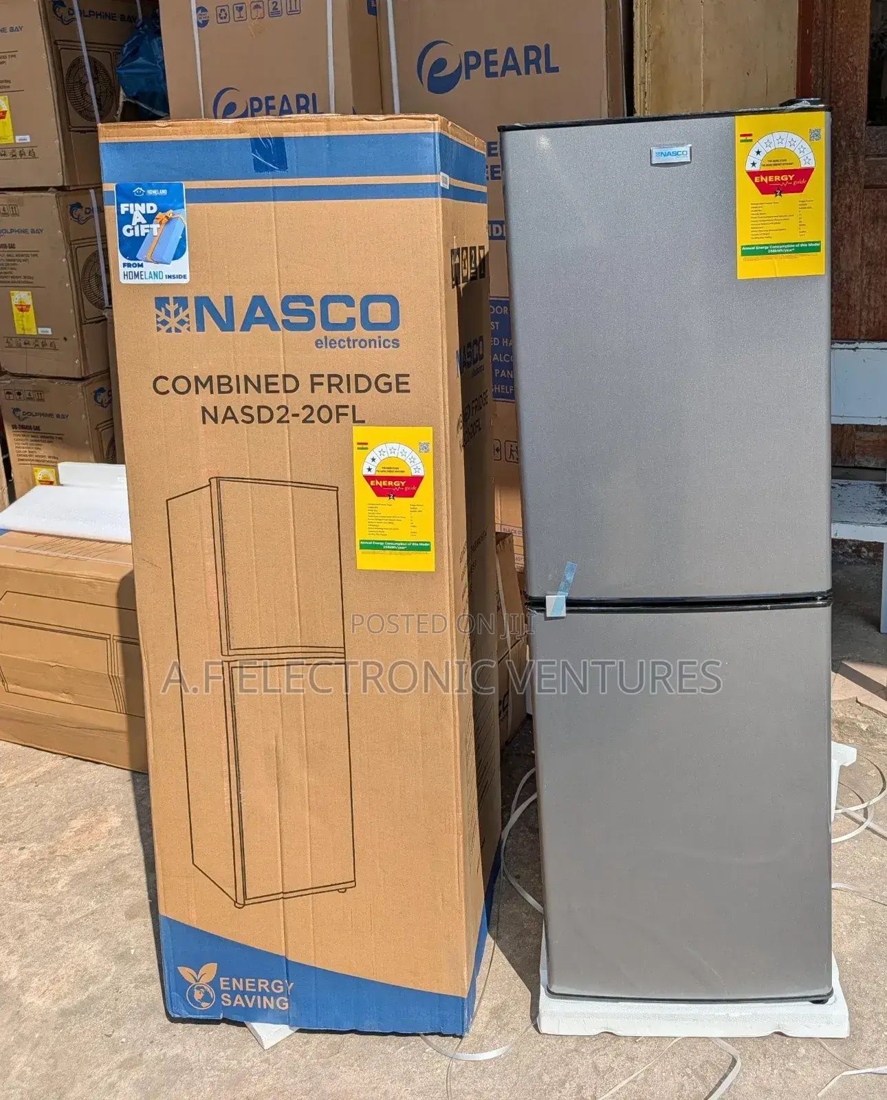 Nasco 157-Litres Fridge With Bottom Freezer(Nas2-20fl)