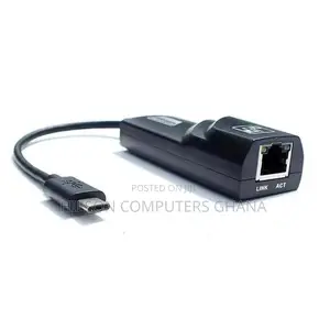 Type C 3.0 Ethernet High-Speed Network Adapter 10/100/1000mbps - Black