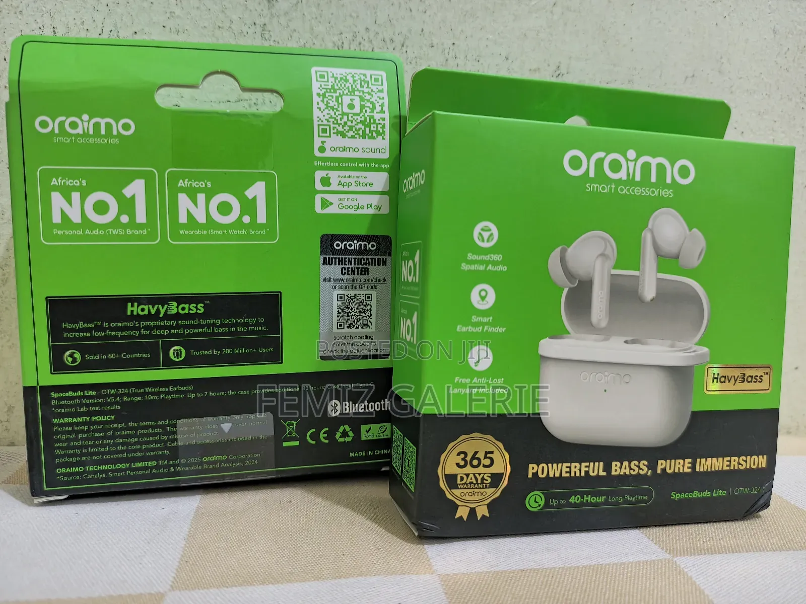 Oraimo Spacebuds Lite Sound360 Anti-Lost True Wireless Earbuds
