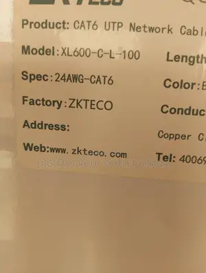 Cat6 Utp Cable - 100m Zkteco