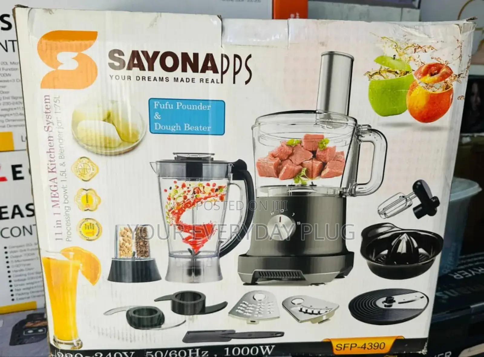 11 in 1 Mega Kitchen System , Fufu Pounder , Dough Beater Etc