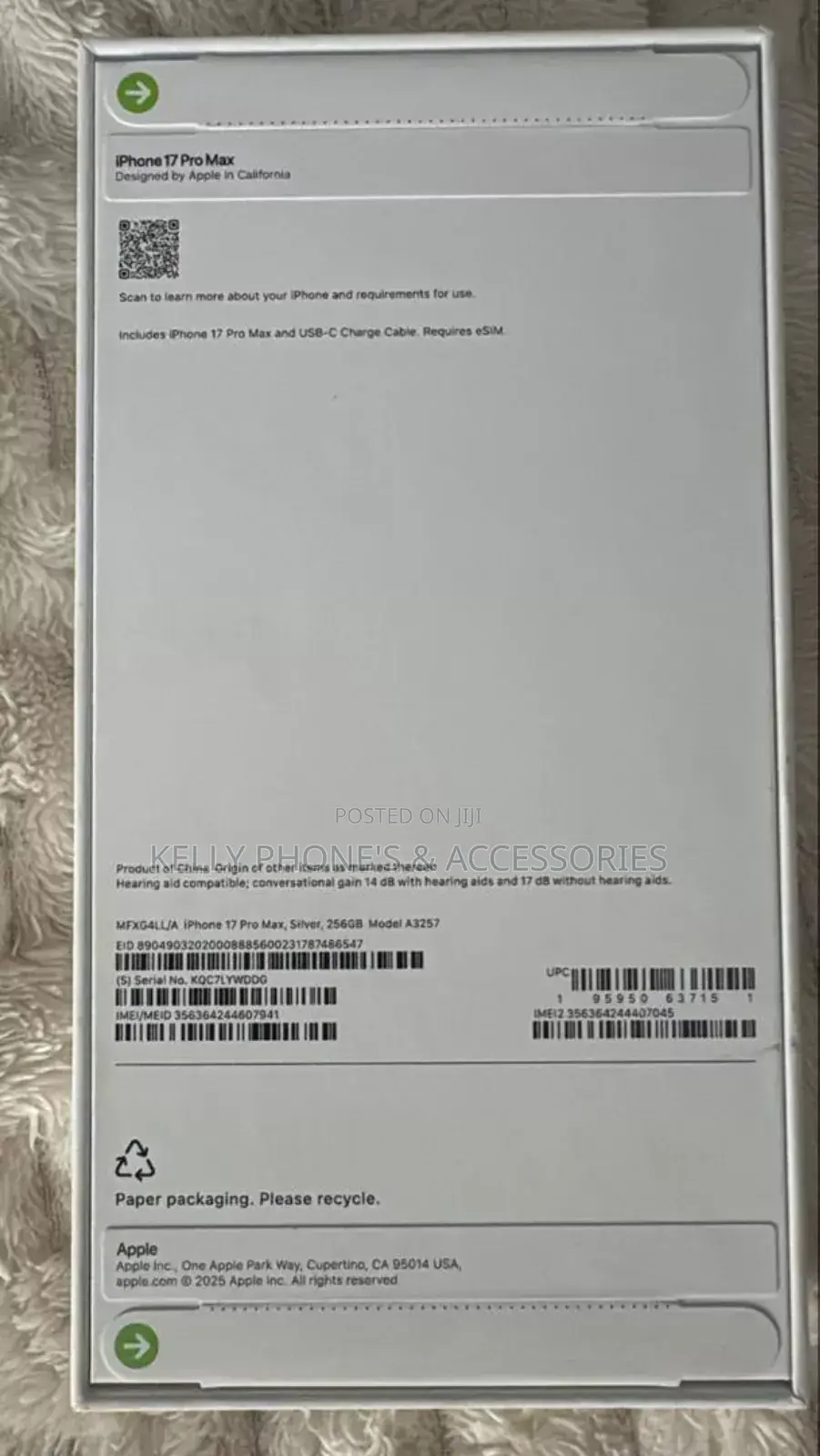 New Apple iPhone 17 Pro Max 512 GB Silver