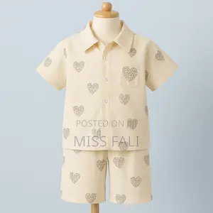 2pcs Tiger Print Heart Set. 13-14years