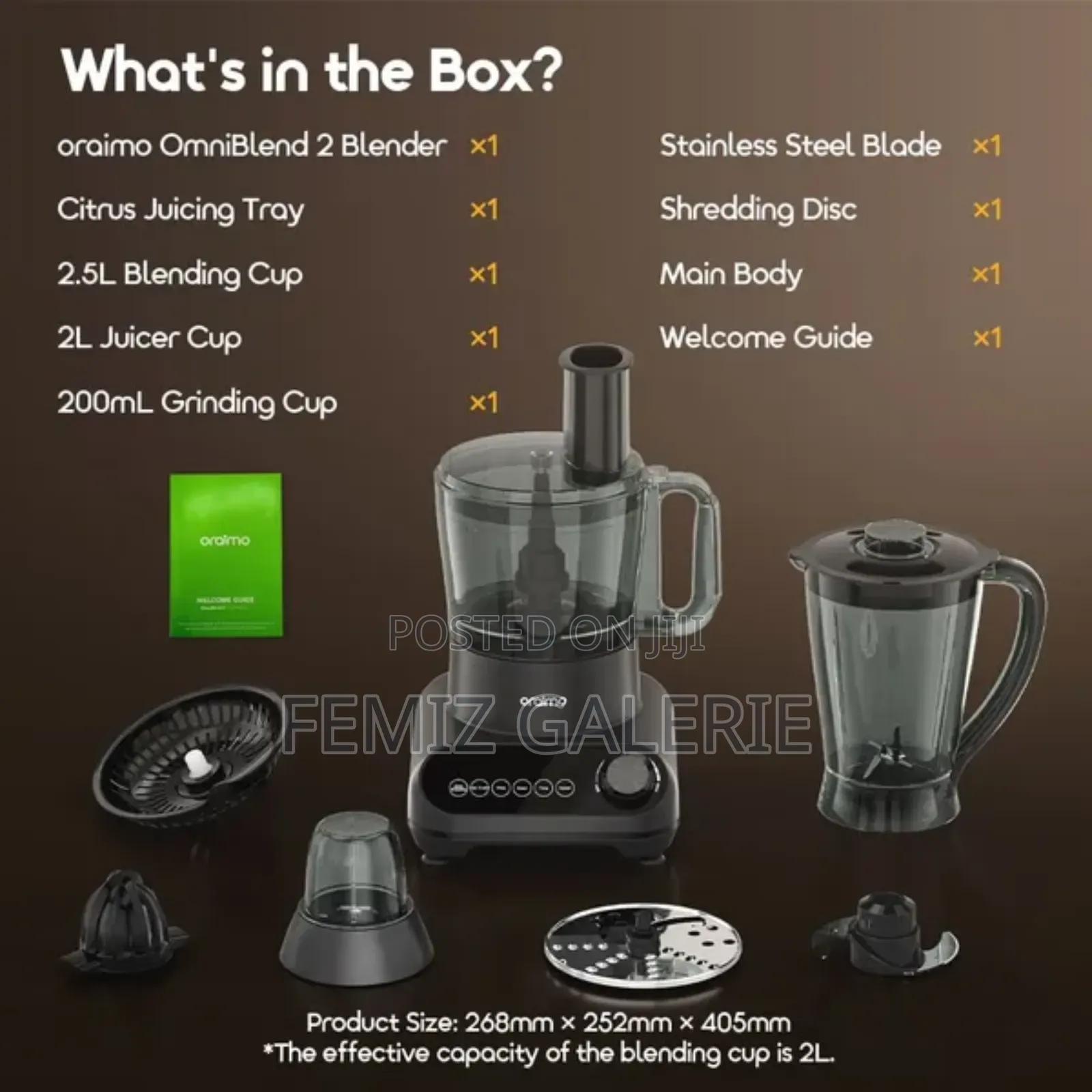 Oraimo Omniblend 2 21000 RPM Speed 5-in-1 Blender