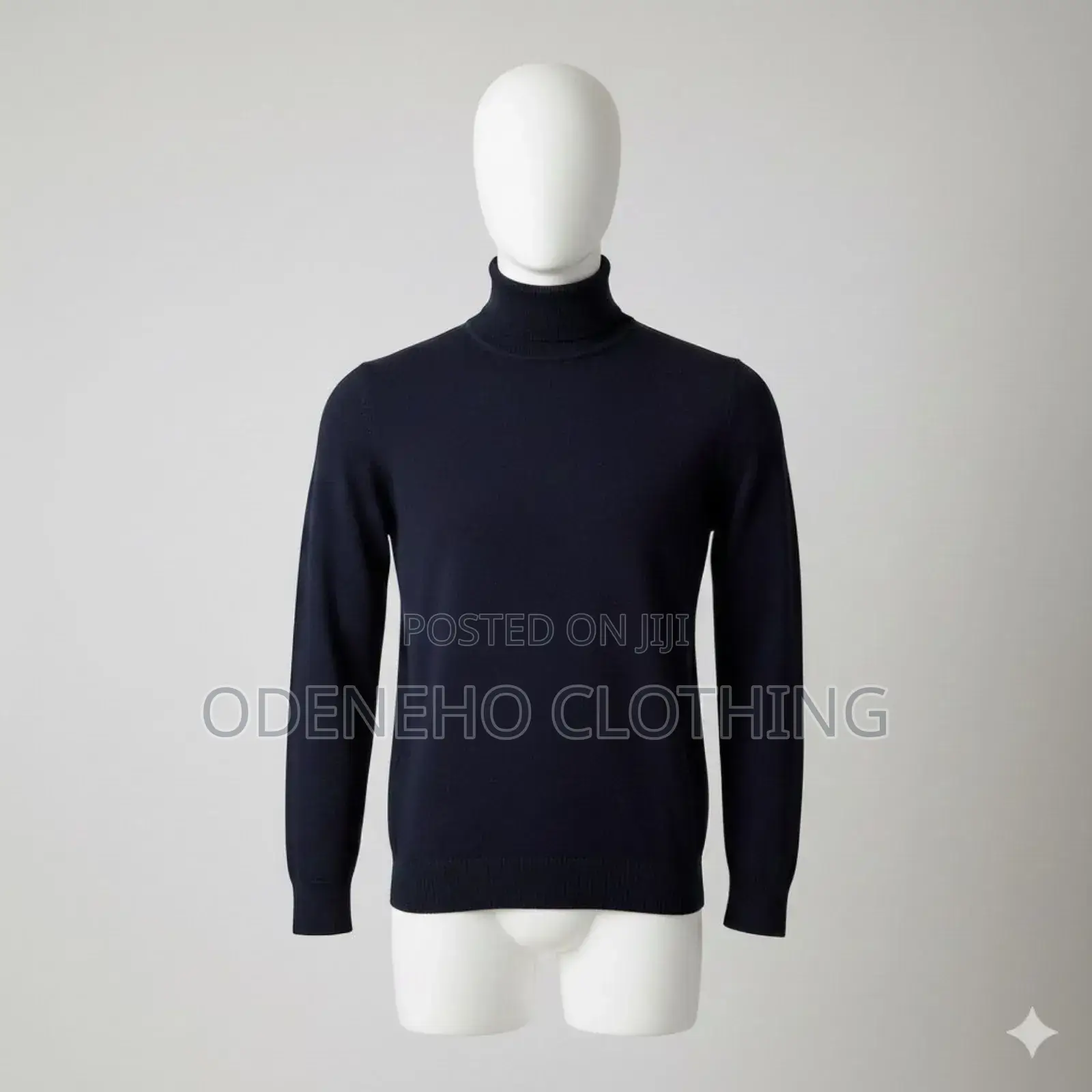 Plain Black Turtle Neck