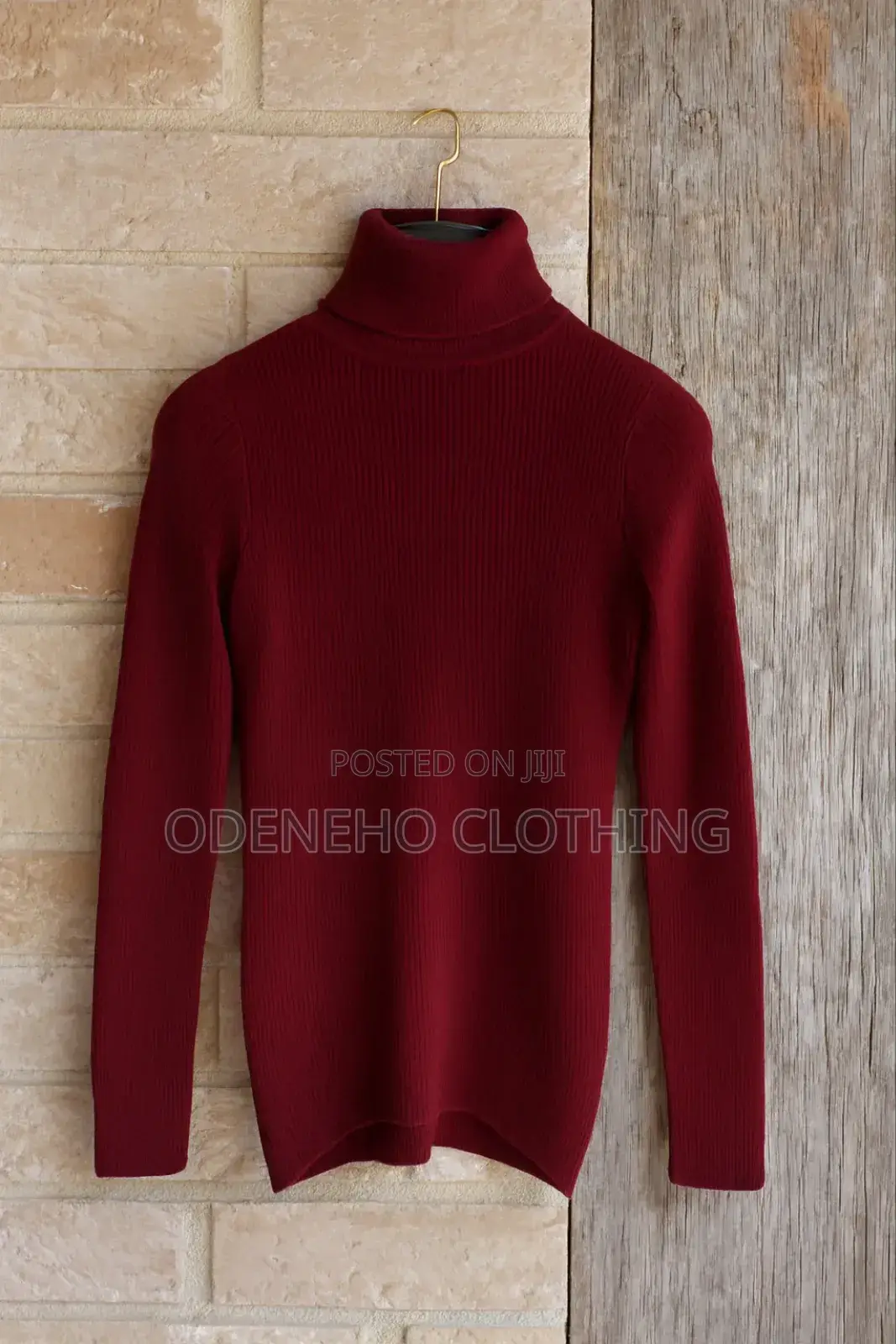 Wine And Army Green Turtle Neck For Unisex