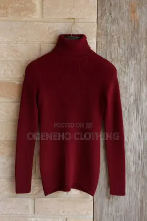 Wine And Army Green Turtle Neck For Unisex