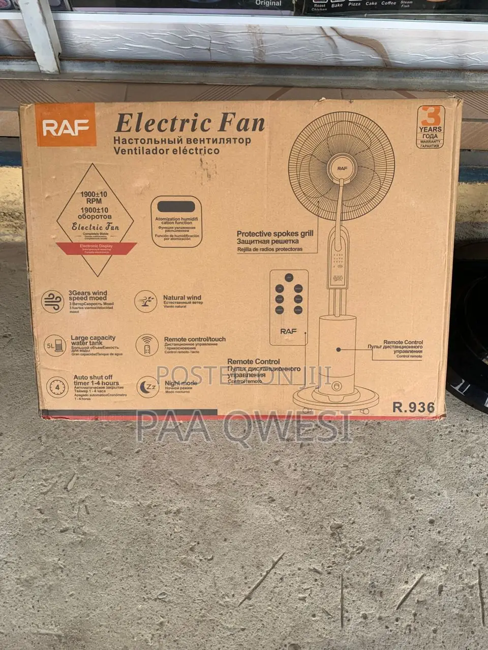 Raf Standing Water Cooling Fan