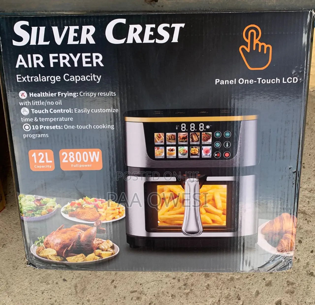 Silver Crest 2800w 12l Healthy Oil-Free Air Fryer