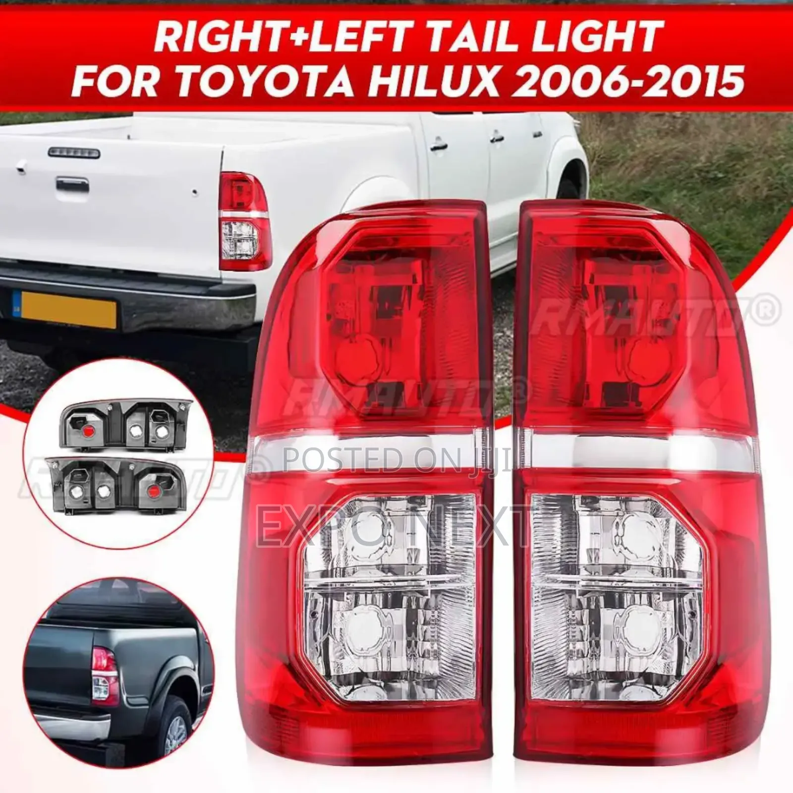 Toyota Hilux Vigo 2013-2015 Oem-fit Tail Light(With Bulb Wiring) Pair