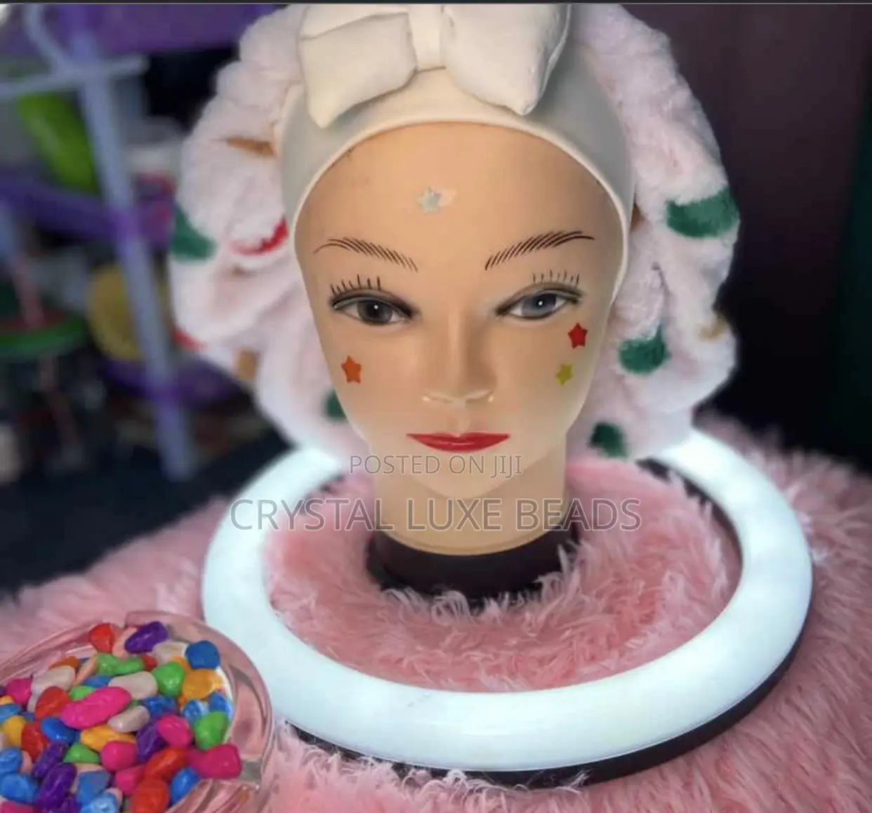 Fur Hair Bonnet