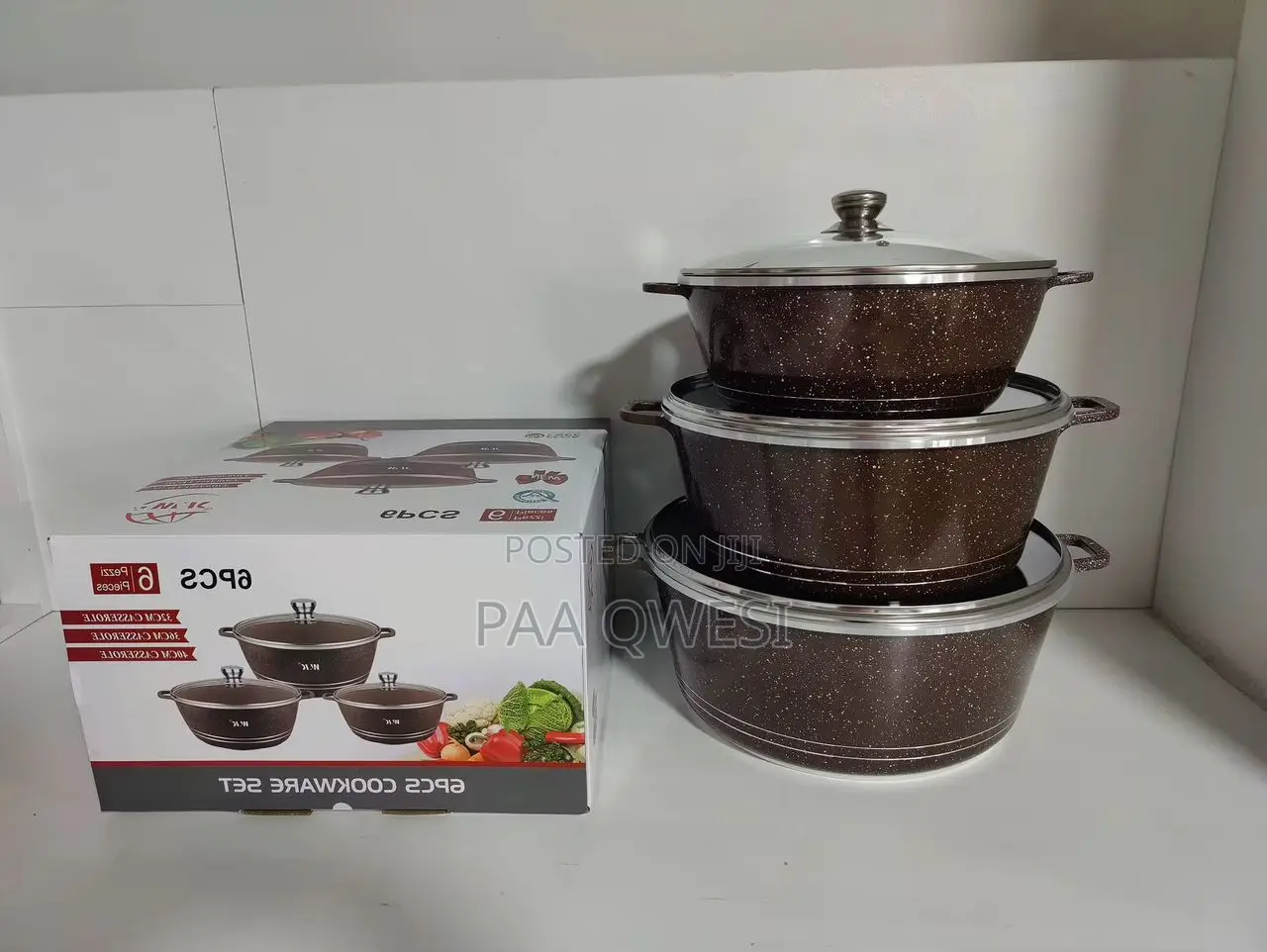 Complete 6pcs Wk Casserole Set – Non-Stick Heat Efficient