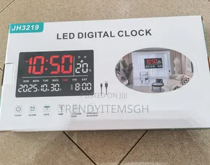 Led Digital Alarm Wall Clock With Adjustable Brightness