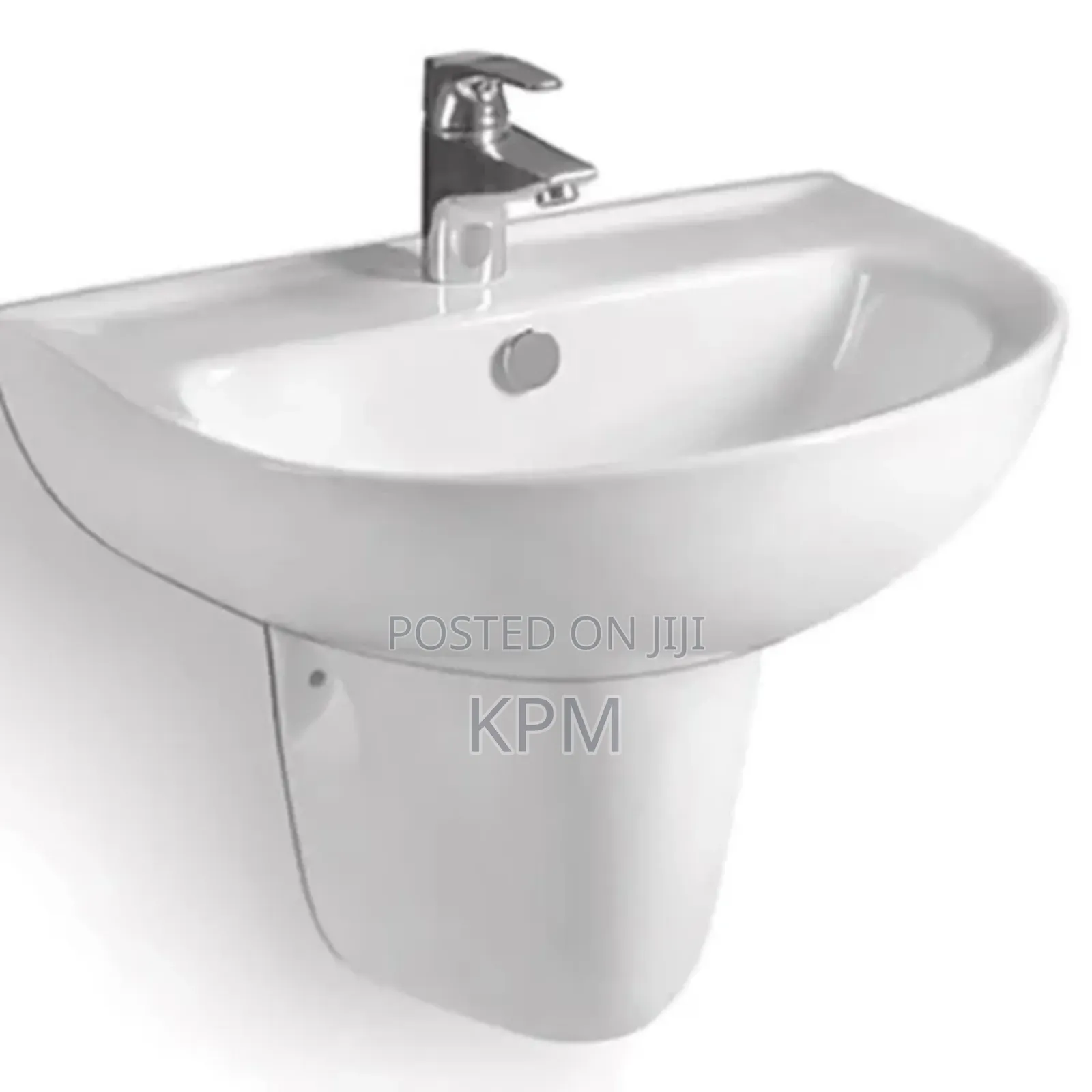 Ceramic Wall Mount Wash Hand Bathroom Basin Sink Short Pedestal Stand
