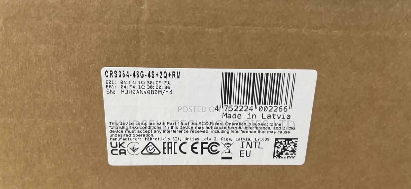 Mikrotik Cloud Router Switch 354-48g-4s+2q+Rm, Crs354-48g-4s+2q+Rm
