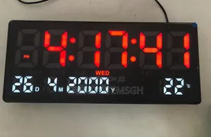Wall Mounted Led Digital Date Time Alarm Temperature Wall Clock