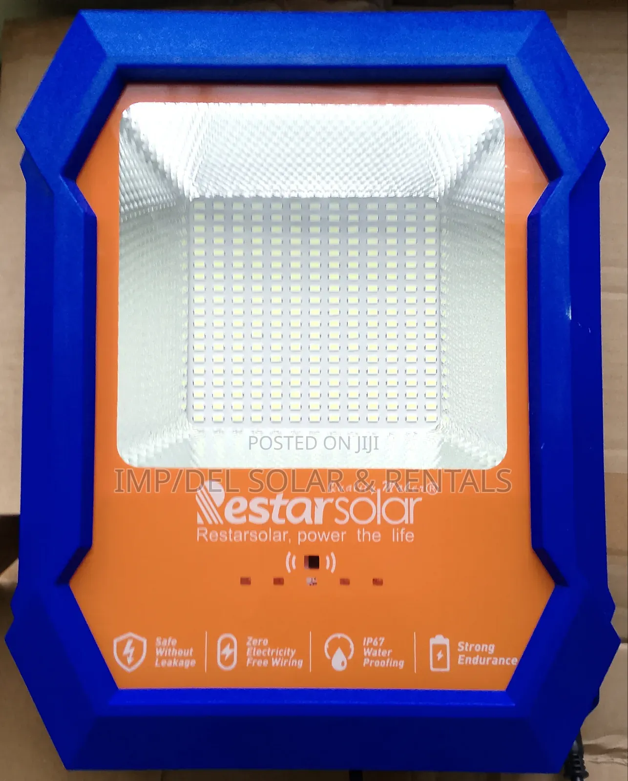 300w Solar Led Floodlight With Panel, Remote Control, Timer Functions