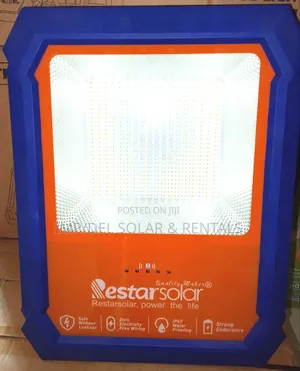 500w Solar Led Floodlight With Panel, Remote Control, Timer Functions