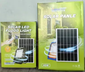 800w Solar Led Floodlight With Panel, Remote Control, Timer Functions