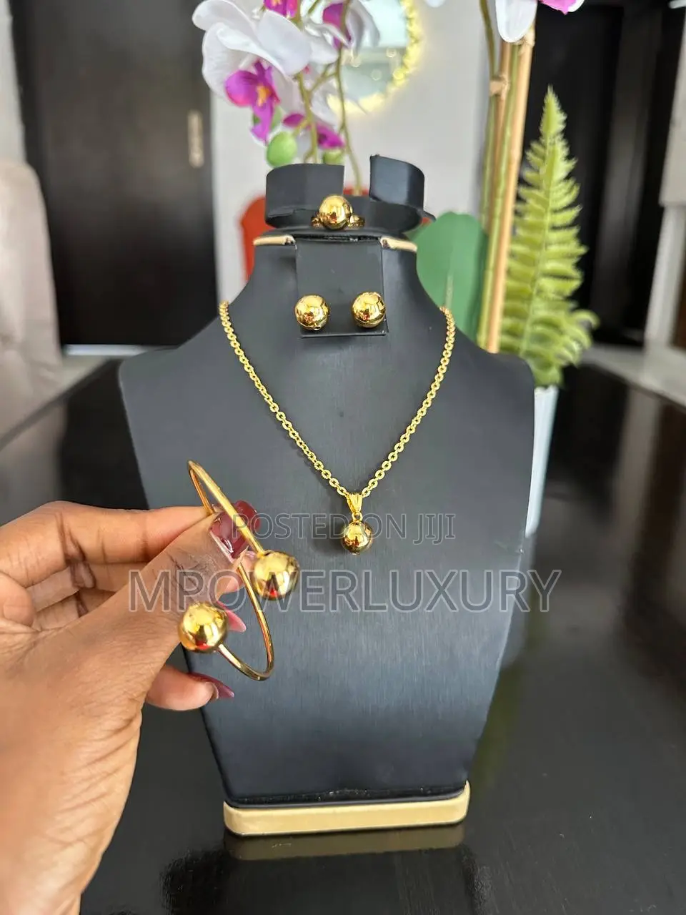 Gold Plated Jewelry Earrings Set