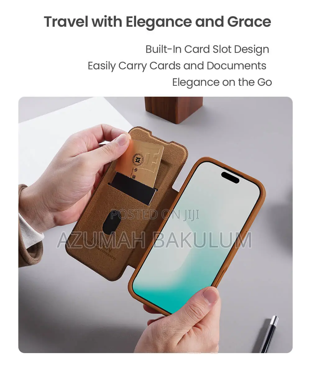 17 Pro Max | 17 Pro Leather Flip Cover