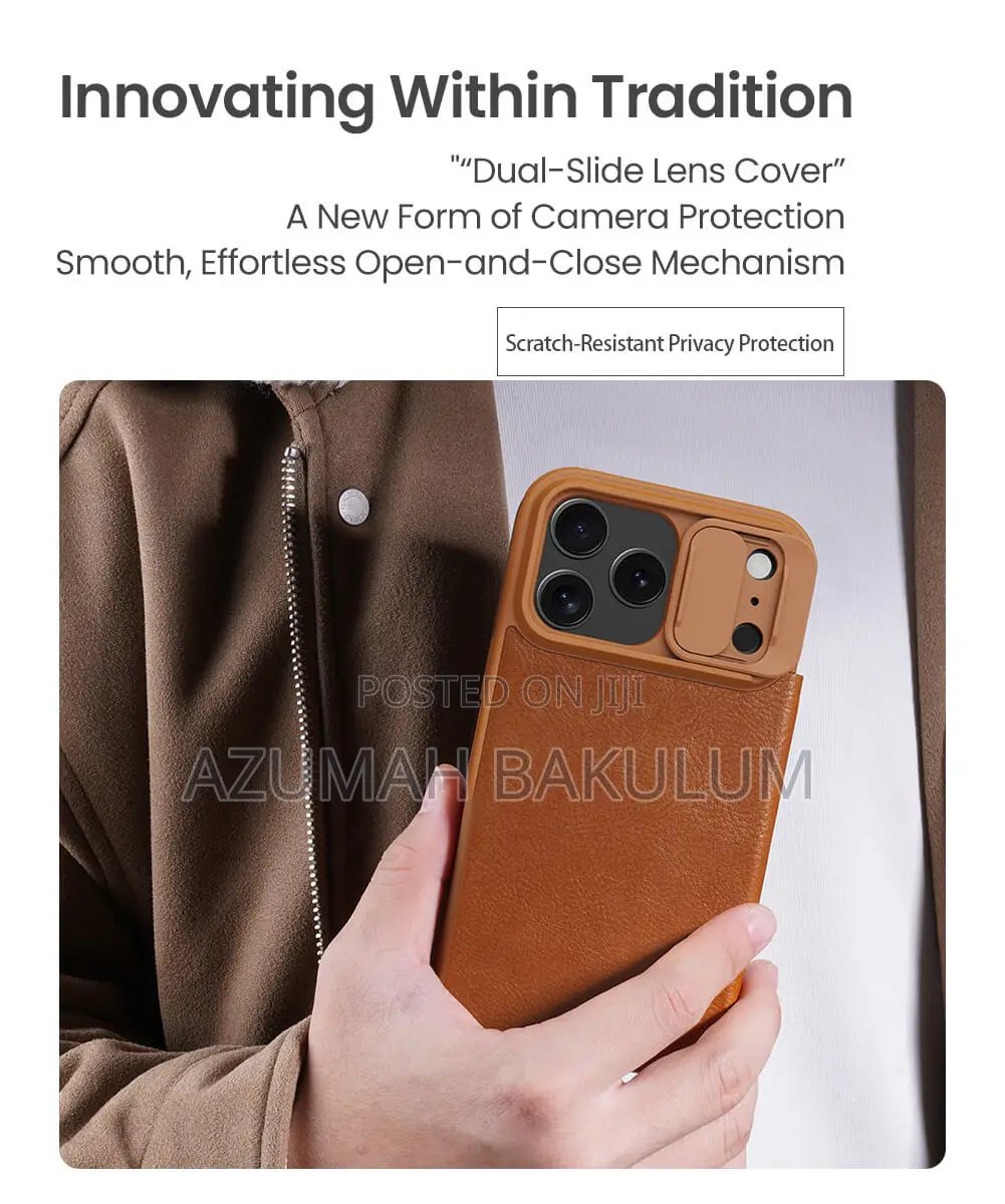 17 Pro Max | 17 Pro Leather Flip Cover
