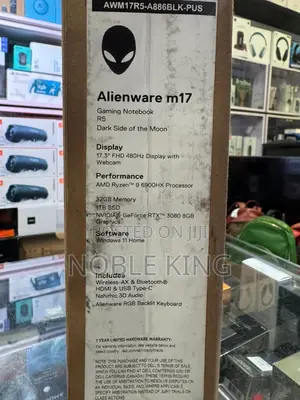 New Laptop Dell Alienware M17 R5 32GB AMD Ryzen 9 SSD 1T