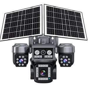 Solar Power Panel 4lens PTZ Monitoring