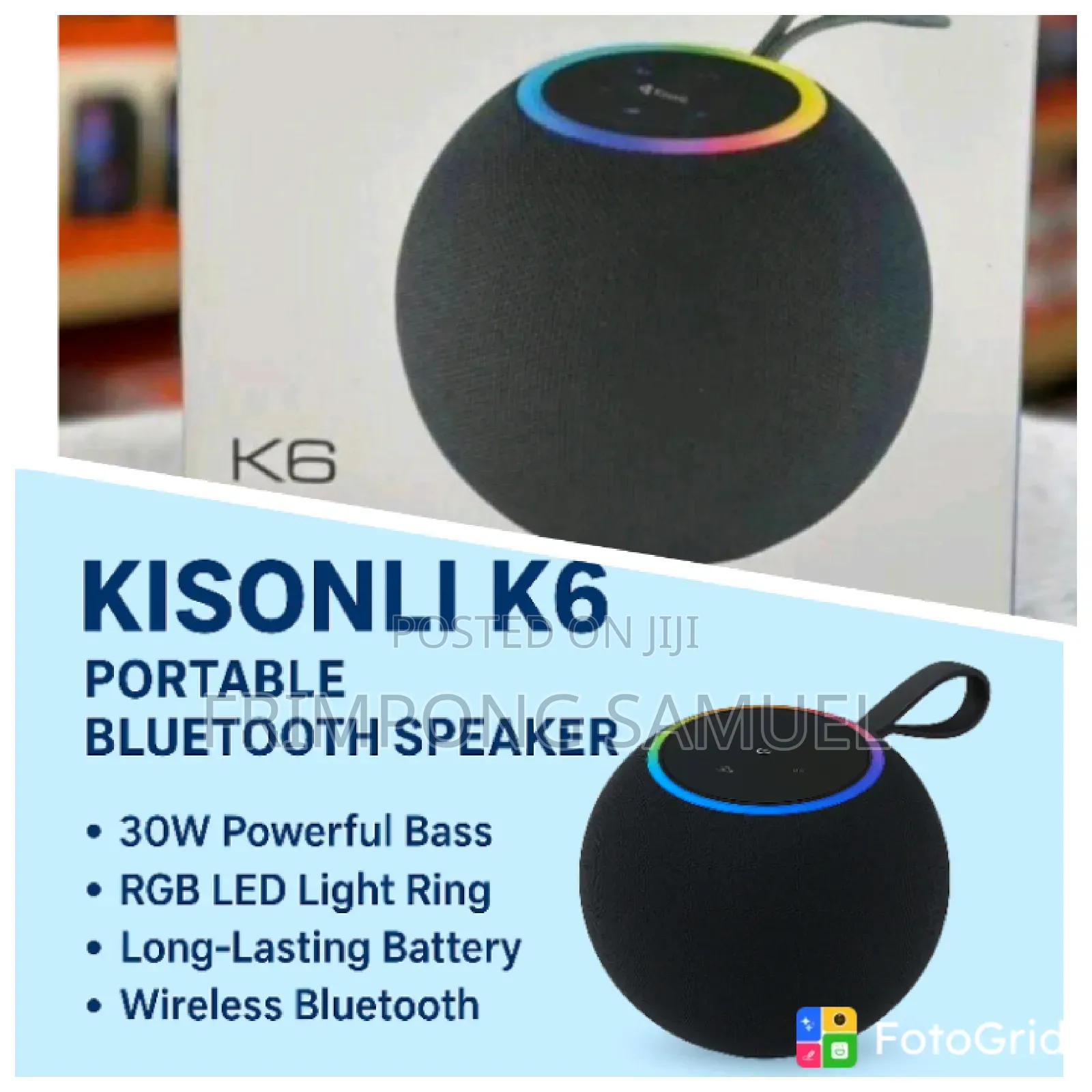 Kisonli Portable Bluetooth Speaker – 30w Powerful Bass in Kumasi ...