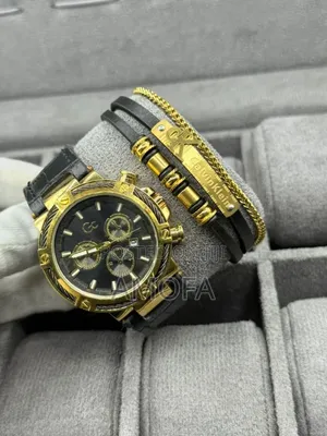 Leather Watch and Bracelet