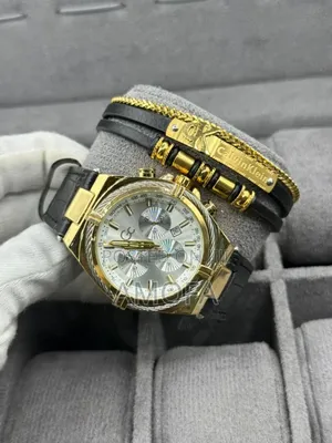 Leather Watch and Bracelet