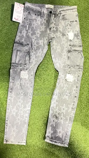Side Pocket Jean Trousers For Sale -size 32 And 36  In Stock