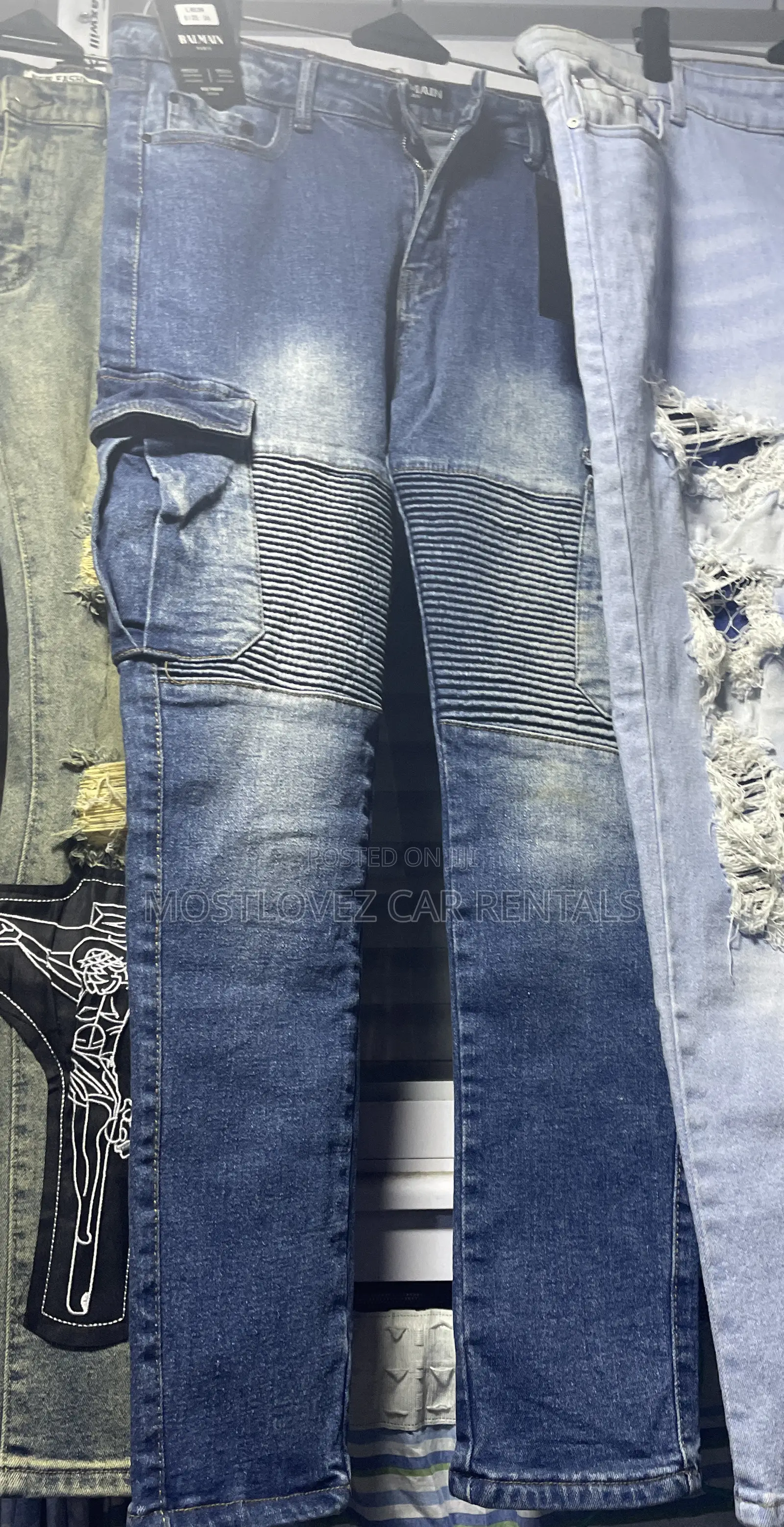 Side Pocket Jean Trousers For Sale -size 32 And 36  In Stock