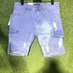 Cargo Side Pocket Short Jeans For Sale- Size 33