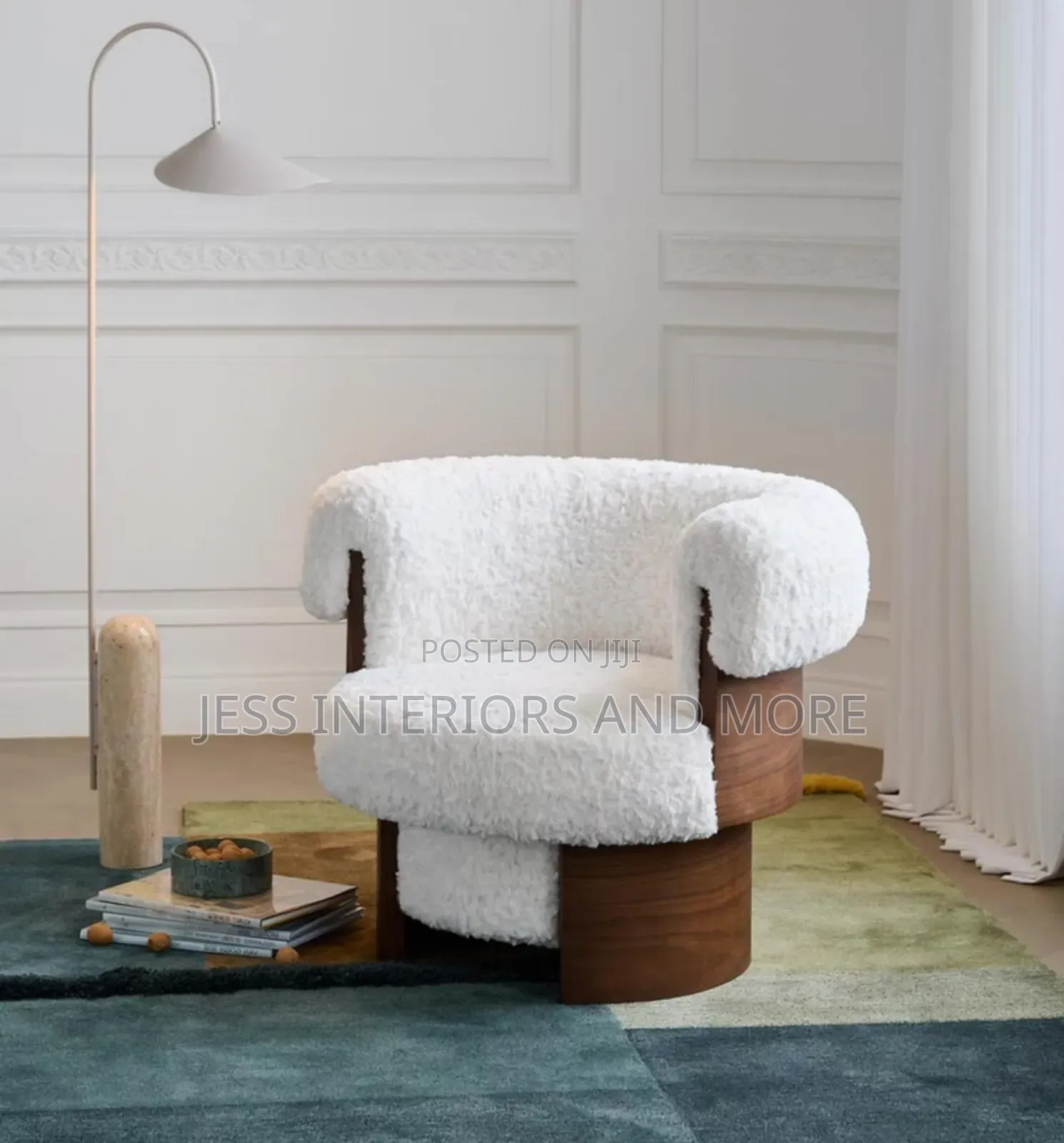 Accent Chair (Snow-White) Swivel