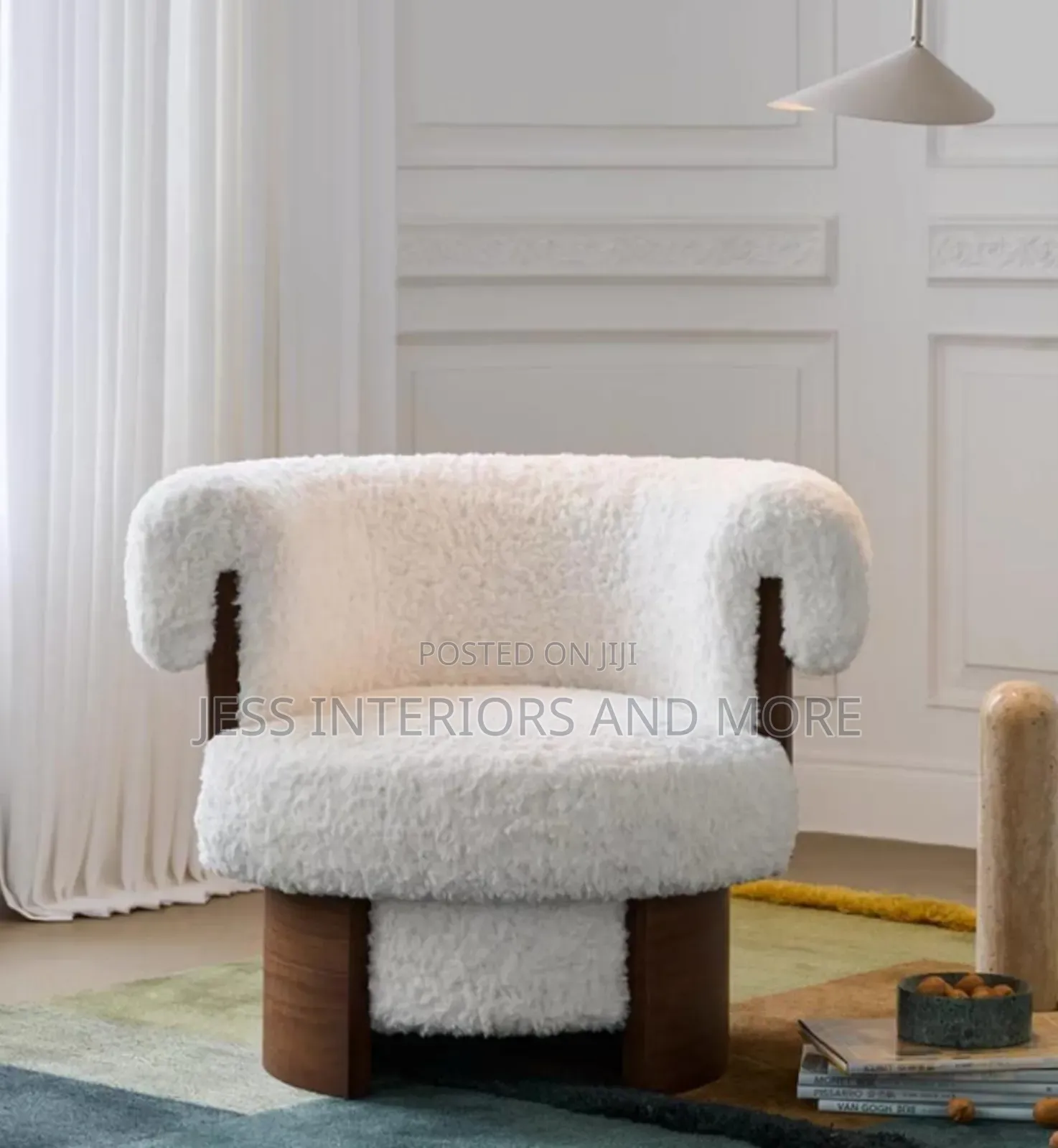 Accent Chair (Snow-White) Swivel