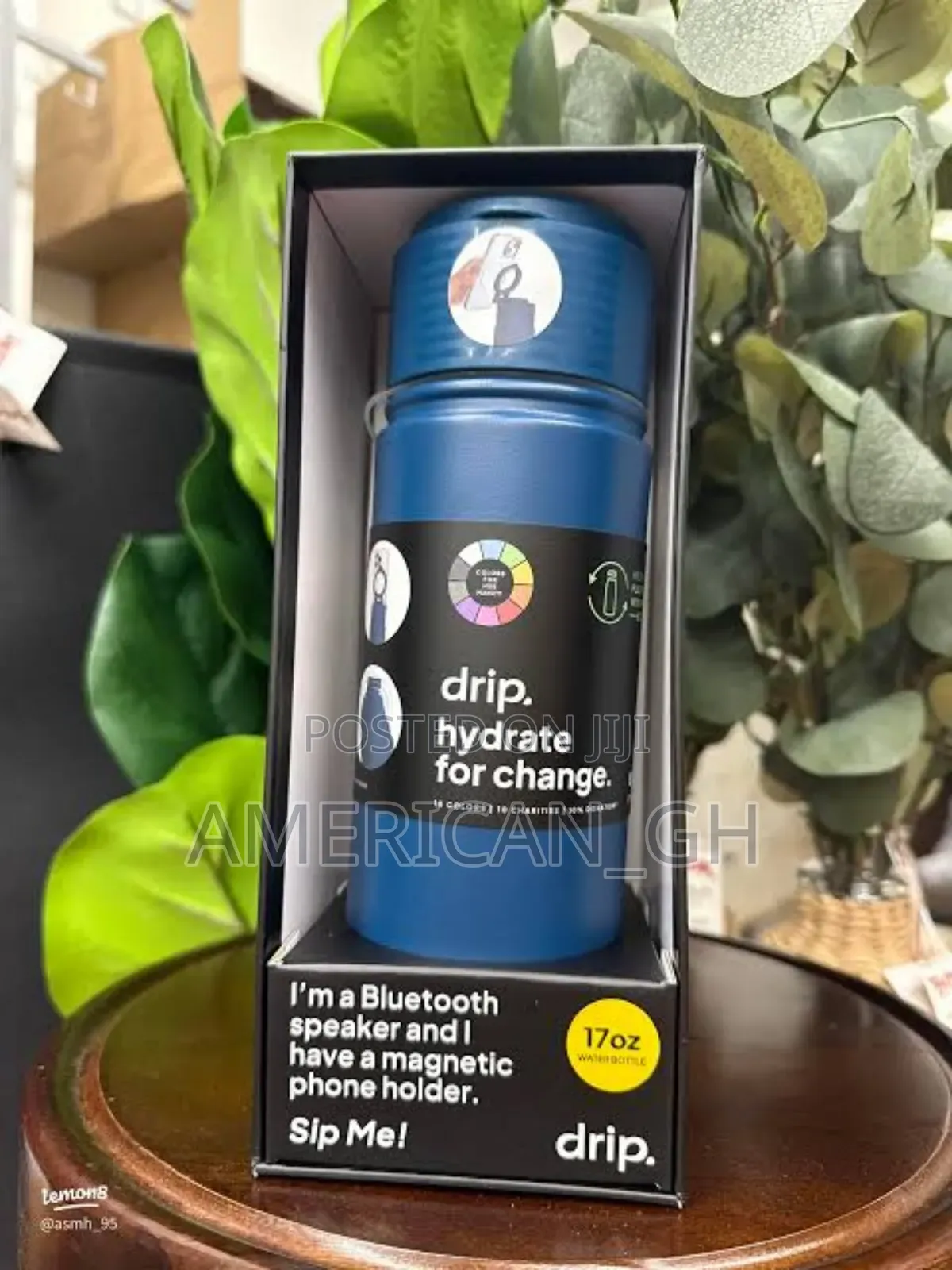 Drip 17oz Water Bottle Bluetooth Speaker With Phone Holder