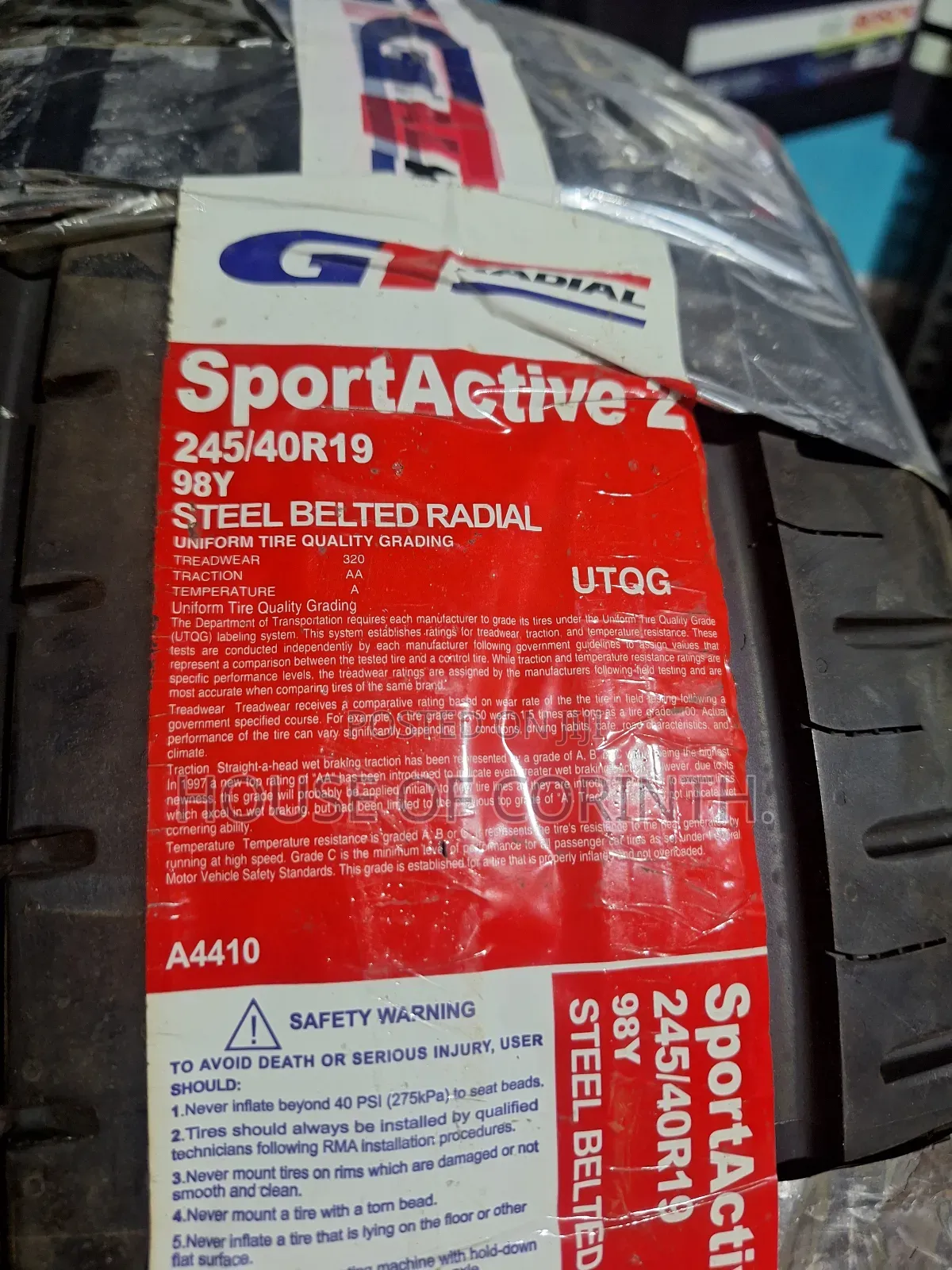 245/40r19 Gt Radial. Sportactive2
