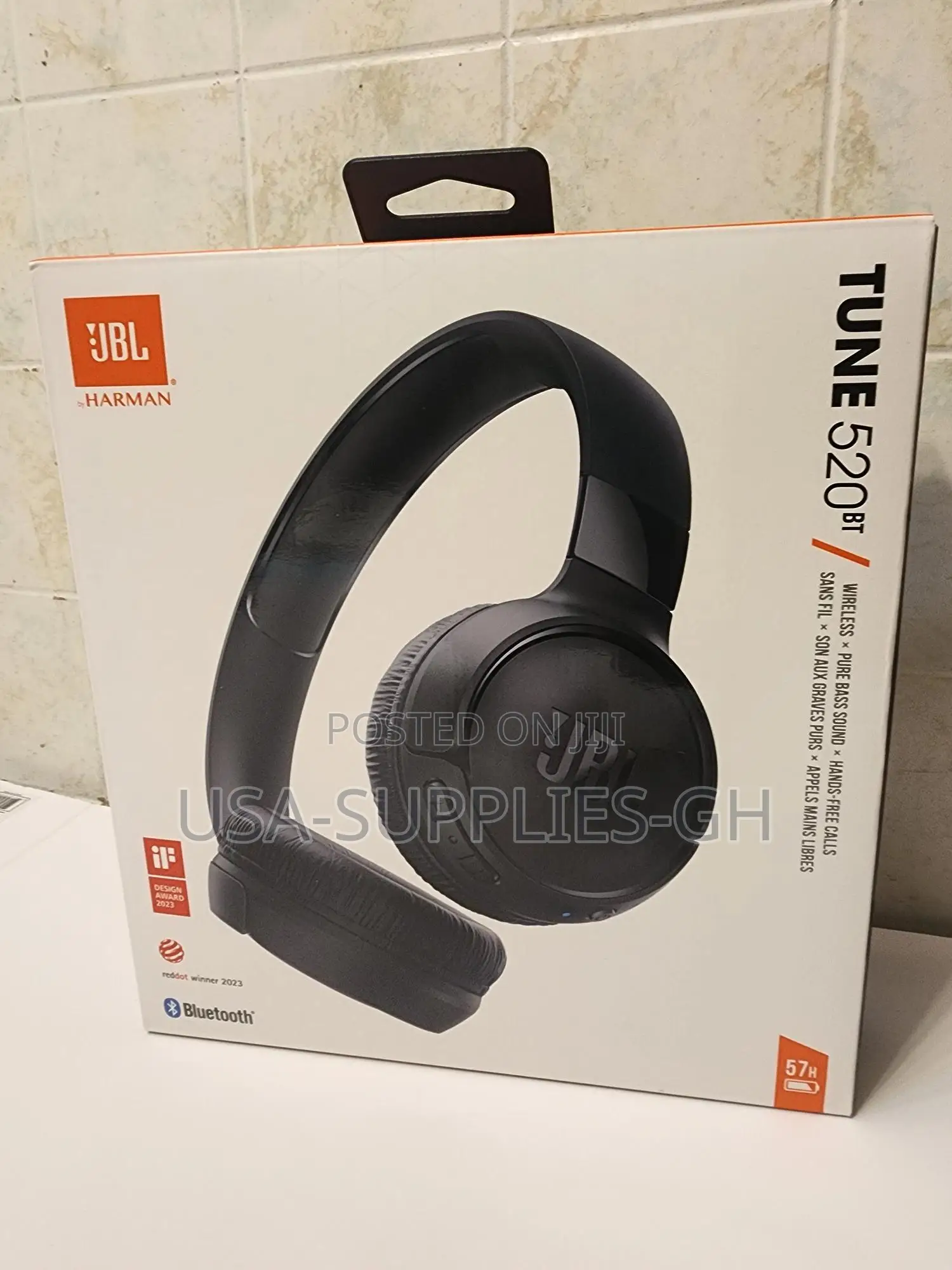 Jbl Tune 520bt Wireless On-ear Headphones, Black From Usa