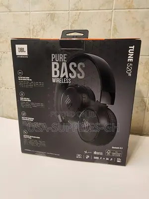 Jbl Tune 520bt Wireless On-ear Headphones, Black From Usa