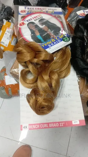 22"French Curly Braid Hair