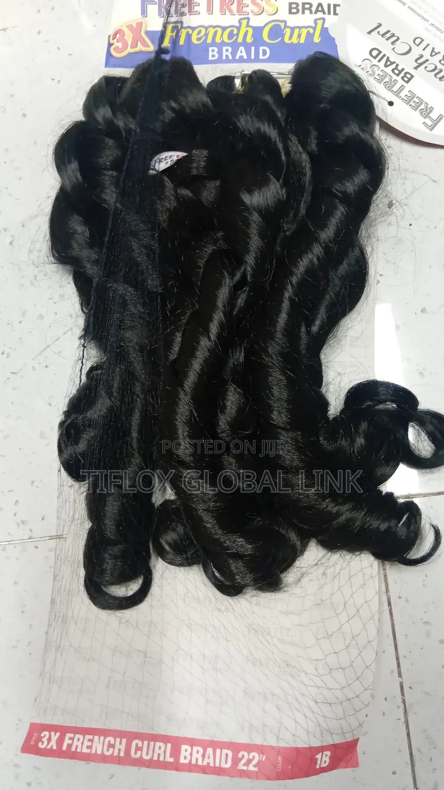 22"French Curly Braid Hair