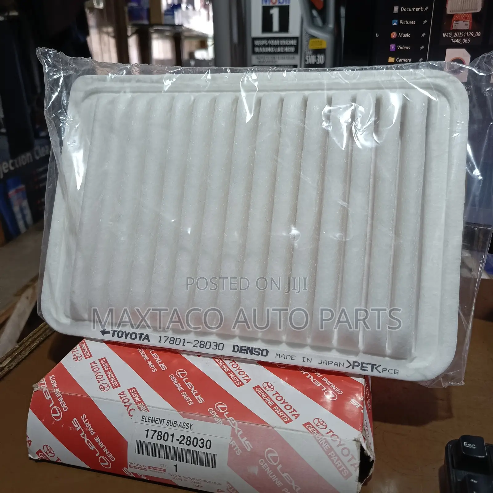 Toyota 17801-28030 Air Filter for Camry / Venza 2007-2017
