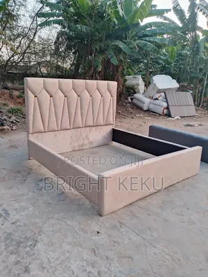 Queen Size Bed Frame Is Cream Materials