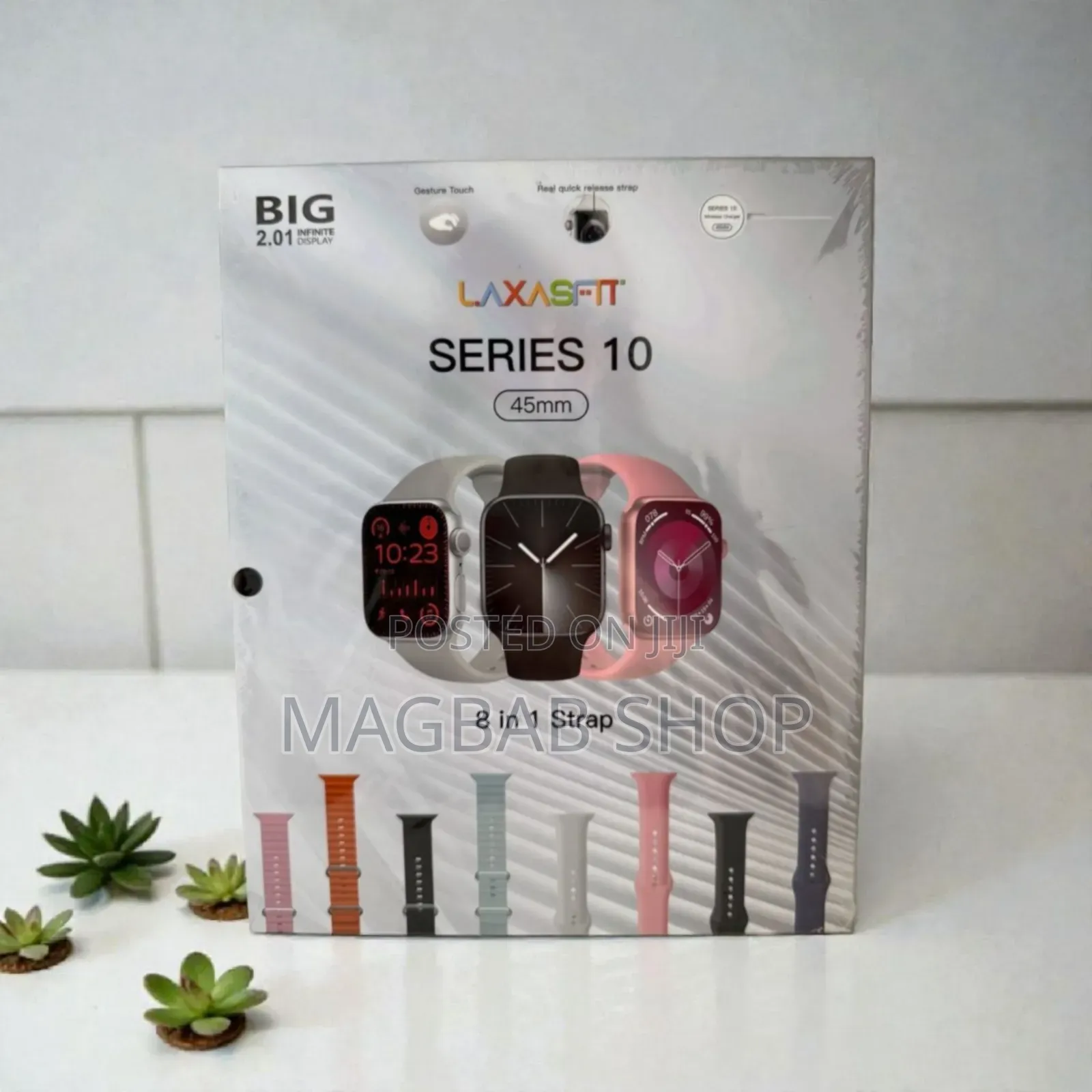 Laxasfit Series 10 Smart Watch With 8 Straps.(436477)