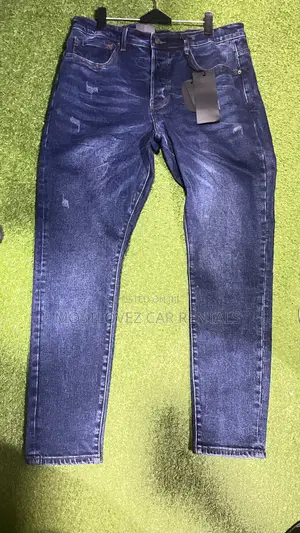 Plain Blue Jeans Trousers For Sale