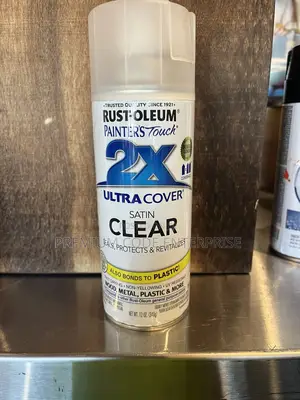 2x Enamel Protective Satin Clear Topcoat Spray