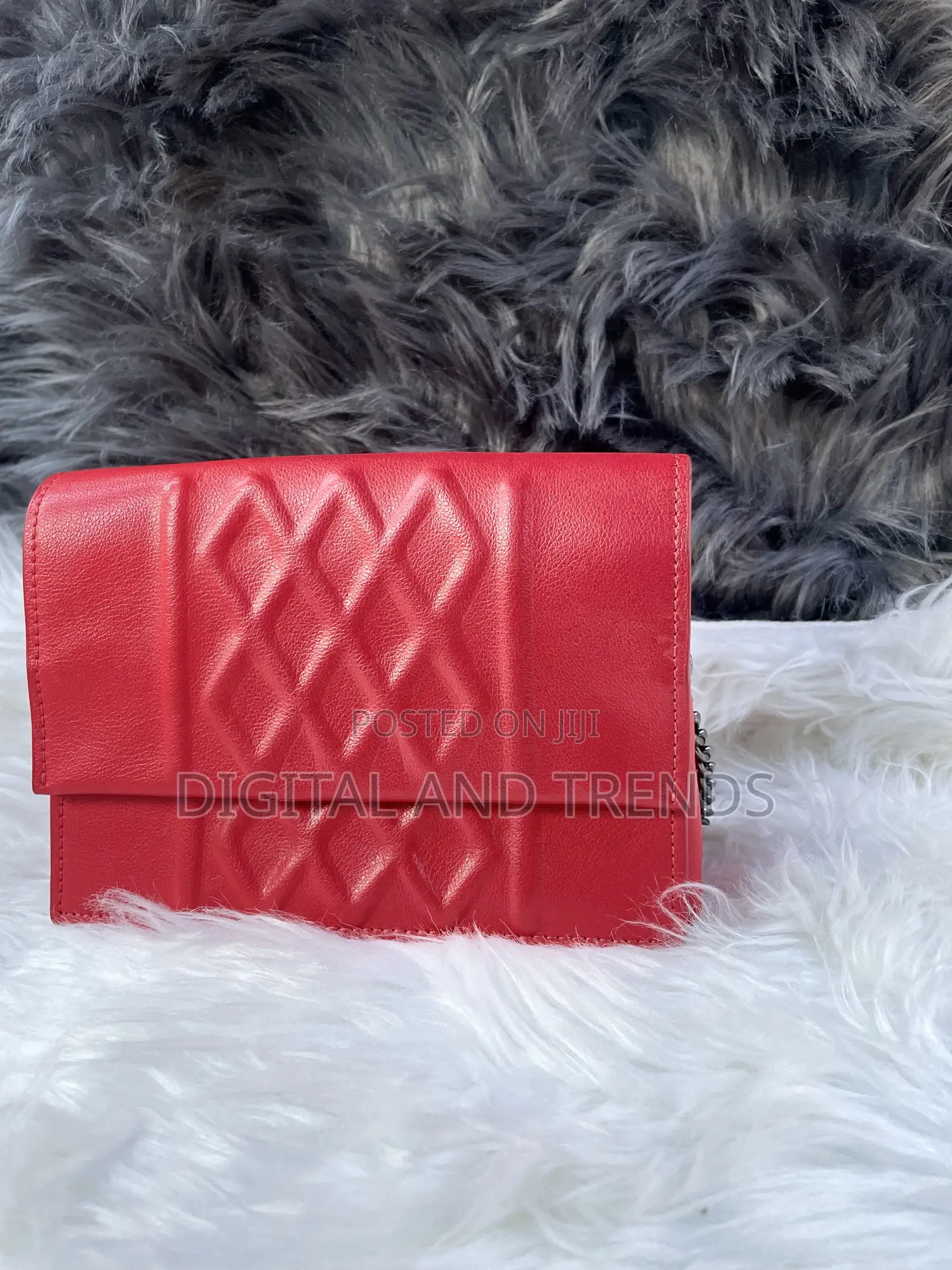 Red Quilted Flap Bag