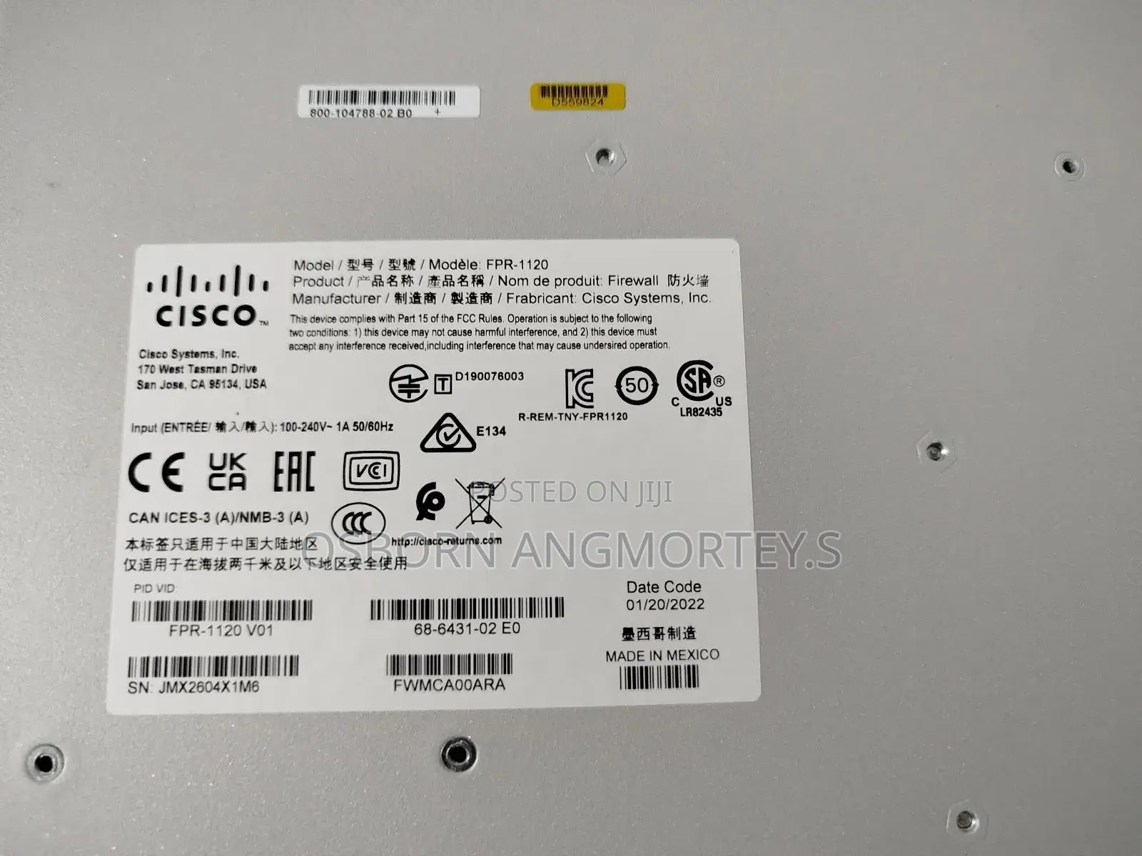 Cisco Firepower FPR-1120 Firewall: Advanced Network Security Solution