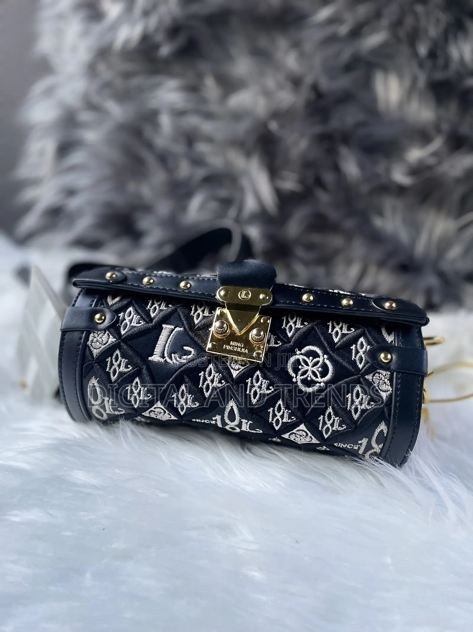 Cylindrical-Shaped Shoulder or Crossbody Bag